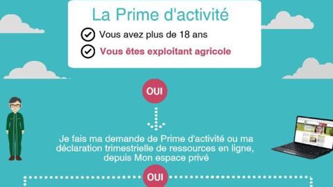 Retrouvez toutes les informations sur les conditions d’accès à la prime d’activité sur le site de la MSA : www.msa.fr/prime-d-activite. © MSA